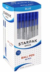 Balpen met Dop Blauw, 50st.
