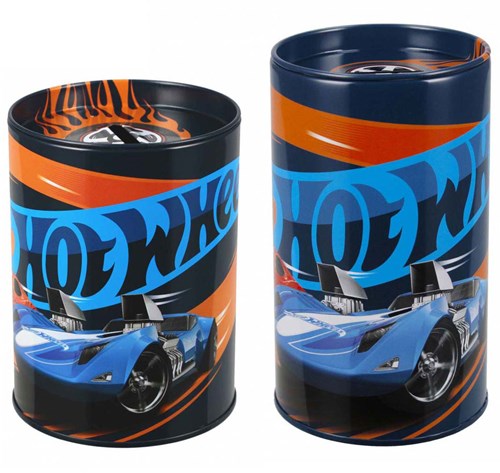 Lobbes salvadanaio Hot Wheels in metallo per bambini - design colorato