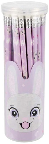 Lobbes matite con gomma coniglio HB - divertimento colorato 48 pezzi