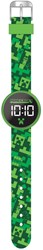 Accutime orologio Minecraft LED rotondo con batteria sostituibile