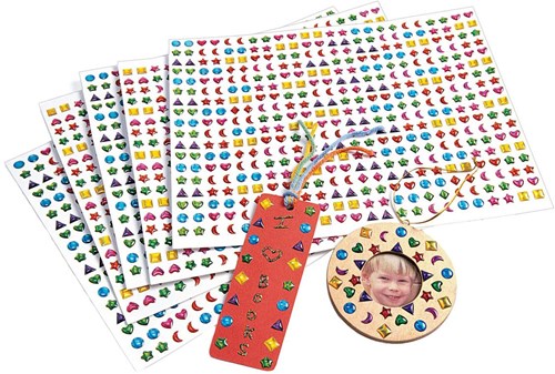 Colorations Adesivi Gemme 3D set creativo 2150 pezzi multicolore