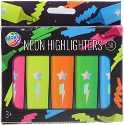 Evidenziatori neon set 5 pezzi per bambini e uso creativo