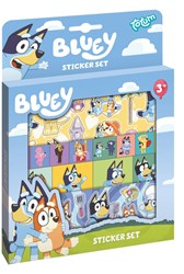 Totum set di adesivi Bluey - adesivi creativi con sfondo da gioco