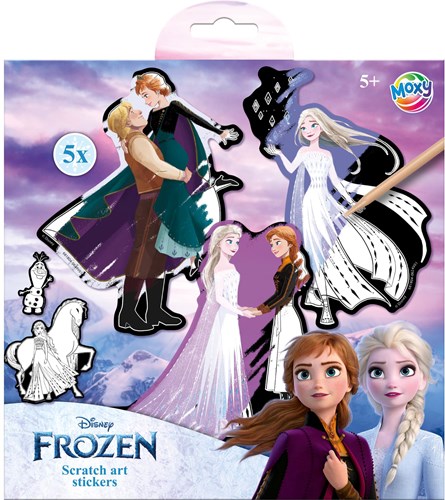 Disney Frozen adesivi da grattare - set creativo con penna 5 pezzi
