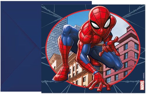 Globos inviti Spider-Man carta FSC 6 pezzi con buste