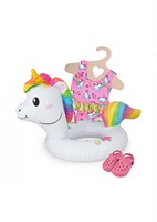 Heless set da bagno per bambole unicorno rosa-bianco per bambole 35-45cm-2