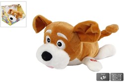 Cane di peluche rotolante con suono 28cm giocattolo bianco peluche