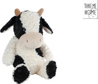 Take Me Home mucca peluche giocattolo morbido 30cm nero multicolore