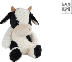 Take Me Home mucca peluche giocattolo morbido 30cm nero multicolore