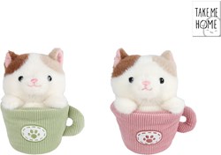 Take Me Home peluche gatto tazza 18cm giocattolo regalo bambini