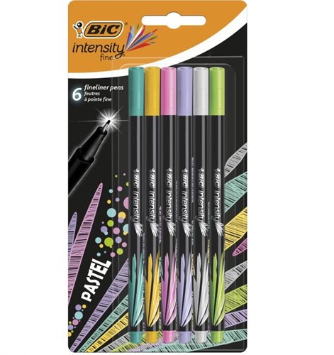 BIC fineliner pastello - Intensity pennarelli 6 pezzi per bambini-2