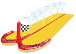 Swim Essentials scivolo d'acqua - doppia pista da corsa con irrigatore