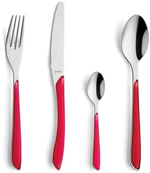 Amefa set posate Eclat 24 pezzi lampone moderno acciaio inox tavola