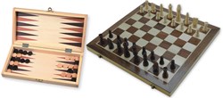 HOT Games Chess/Backgammon scacchiera a valigetta 29cm.