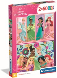 Clementoni puzzle 2x60 pezzi Disney Princess colori allegri