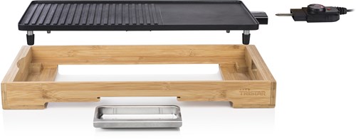 Griglia XL in bambù - Piastra Tristar antiaderente 2200W-3