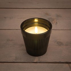 Anna's Collection candela LED da esterno nera in vaso Ø11cm H11cm atmosfera giardino