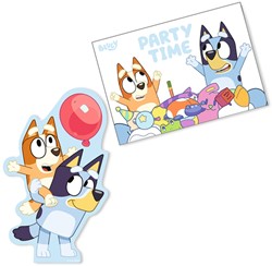 Uitnodigingen met Enveloppen Bluey, 8st.