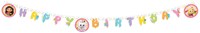 Striscione Happy Birthday Gabby's Dollhouse compleanno cartone rosa-2