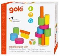 Goki gioco di equilibrio in legno torre - gioco colorato, 27 pezzi-3