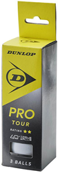 Dunlop palline da ping pong 40+ Pro Tour - 3 pezzi - bianche - competizione