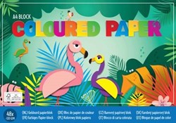 Blocco con 48 fogli di carta colorata A4 Flamigo