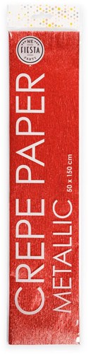 Globos carta crespa materiale creativo rosso metallizzato 50x150cm
