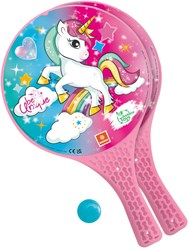 Mondo set beachball unicorno - set racchette giocattolo per bambini