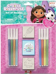 Gabby's Dollhouse set timbri blu 11 pezzi con pennarelli colorati