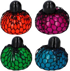 Palla antistress rete colorata giocattolo palla antistress plastica