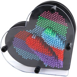 Giocattolo impronta 3D a forma di cuore Pin iT! arte con chiodini 14cm creativo