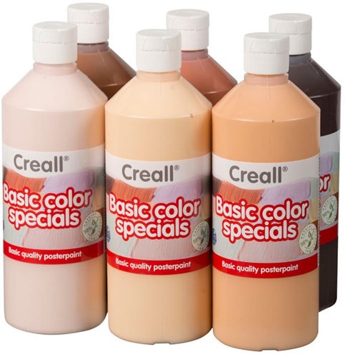Creall tempera set - Colori a tempera scolastici Colori del Mondo 6x500ml-2