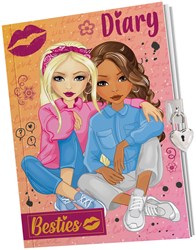 Besties diario A5 con lucchetto a forma di cuore per bambini