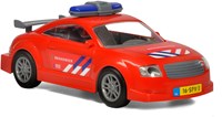 Camion dei pompieri giocattolo auto sportiva plastica con adesivi e ruote