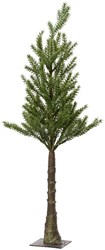 Decoris albero di Natale artificiale mini su tronco decorazione verde Ø18xH45cm