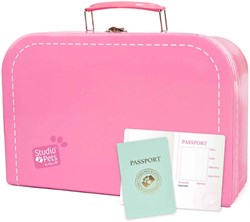 Studio Pets valigia giocattolo rosa large - valigia in cartone per bambini