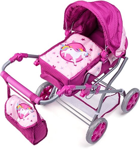 Carrozzina per bambole Woody Unicorno 91509