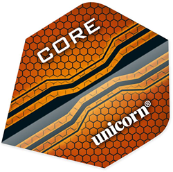 Unicorn alette da freccette Core .75 Plus arancioni - set di 3 alette resistenti