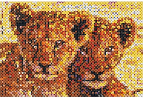 Ses perline da stirare BEEDZ Art cuccioli di leone set creativo-3