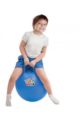 Ludi palla saltellante blu 45cm - giocattolo rimbalzante per bambini-2