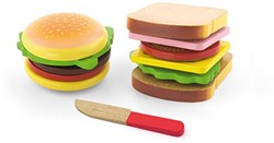 Viga Toys Hamburger e panino. +18 mesi