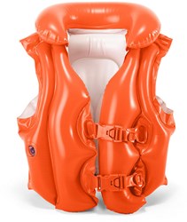 Intex giubbotto salvagente deluxe arancione junior 3-6 anni piscina spiaggia PVC