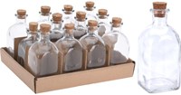 Excellent Houseware bottiglia in vetro con tappo 120ml - vetro trasparente decorativo