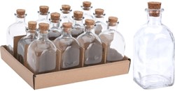 Excellent Houseware bottiglia in vetro con tappo 120ml - vetro trasparente decorativo