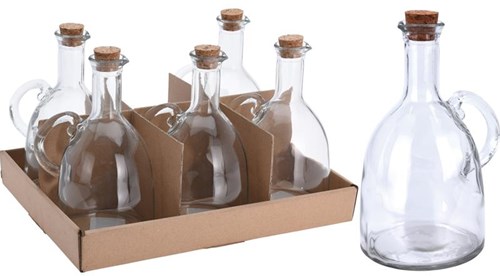 Excellent Houseware bottiglia olio e aceto in vetro 500ml cucina trasparente