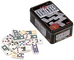 Longfield Games Domino Doppio 12 gioco in scatola con punti colorati