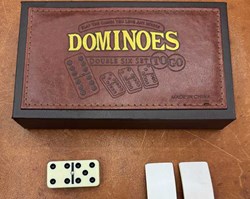 HOT Games domino doppio 6 extra spesso in elegante custodia PU
