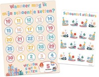 Folat calendario conto alla rovescia Sinterklaas scarpa con adesivi