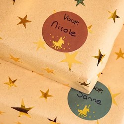 Folat adesivi regalo San Nicola etichette nome 12 pezzi carta