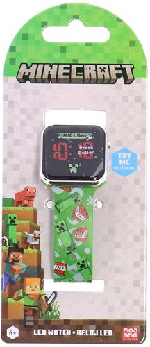 Accutime orologio per bambini Minecraft LED touchscreen digitale verde